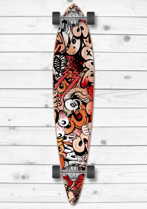 Graffiti Longboard Wrap