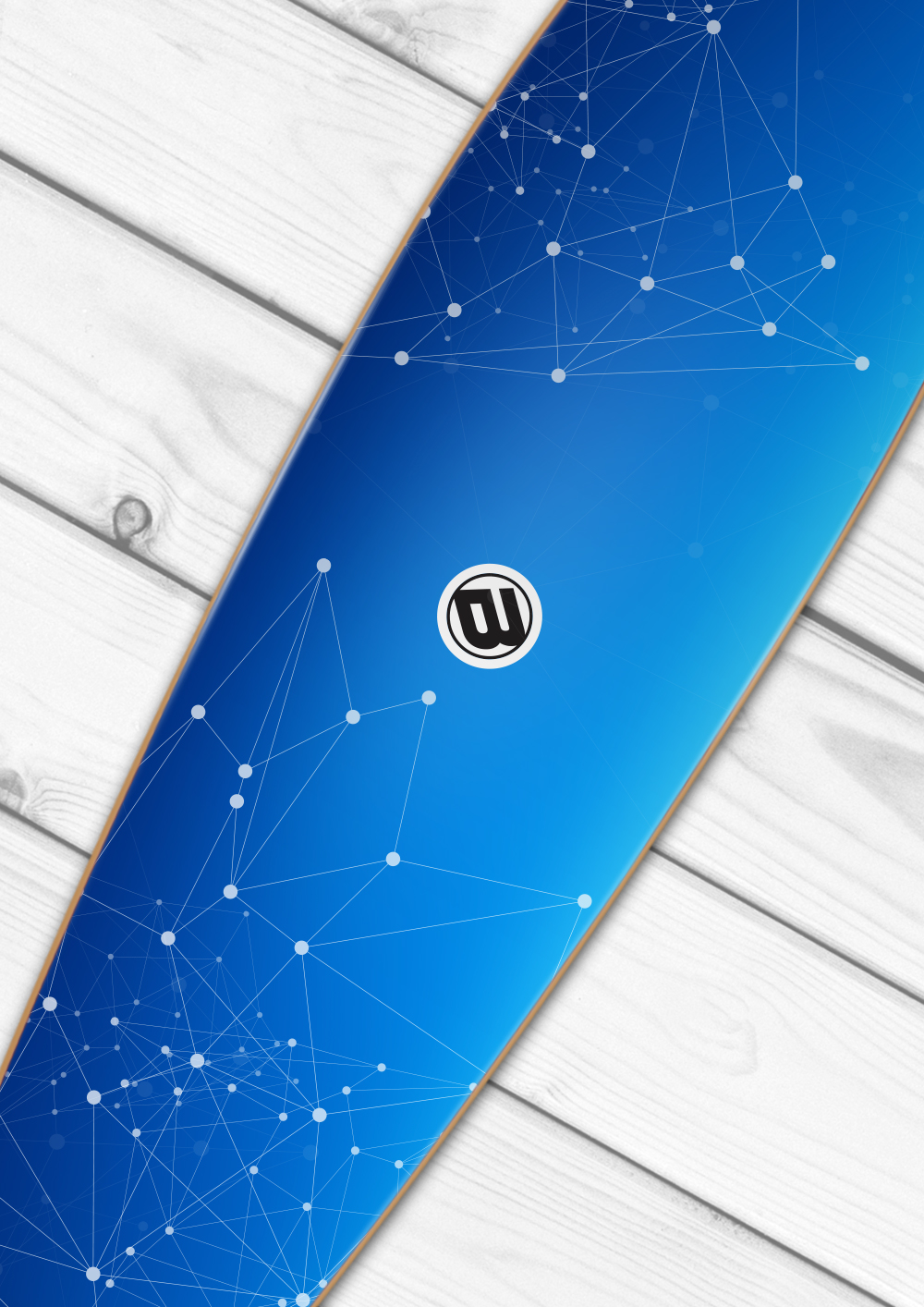 Blue Abstract Longboard Wrap - Image 2