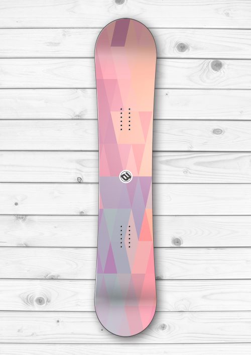 Pastel Polygon Snowboard Wrap