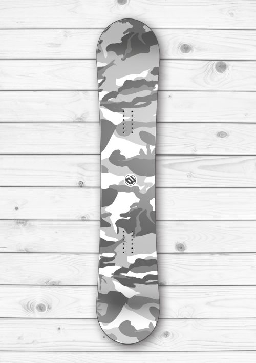 Winter Camouflage Snowboard Wrap