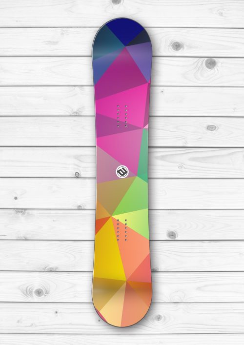 Rainbow Polygon Snowboard Wrap