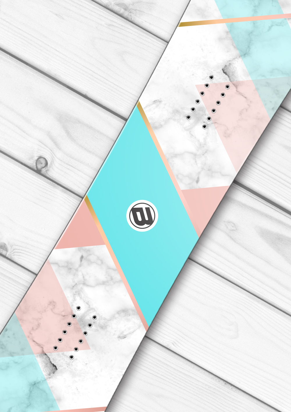Geometric Marble Snowboard Wrap - Image 2